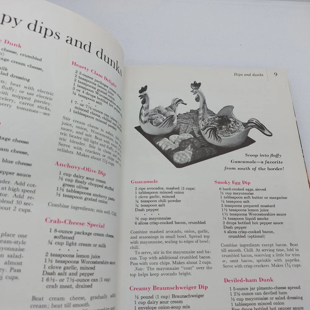 Vintage 1963 Better Homes & Garden Hardcover Cookbook Snacks And Refreshments - Picture 5 of 13